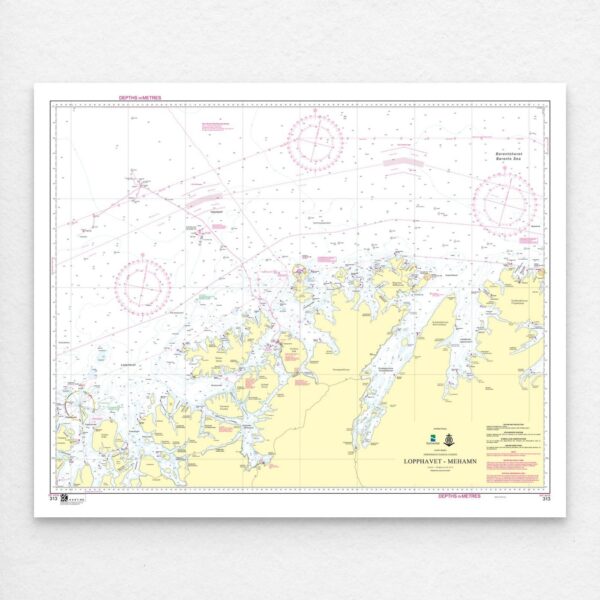Kartverket - kystkart: 313: INT 915 / Lopphavet – Mehamn