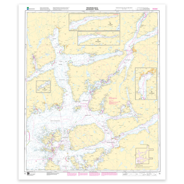 Kartverket - hovedkart 15: Ryfylkefjordane. Sjernarøyane – Sauda