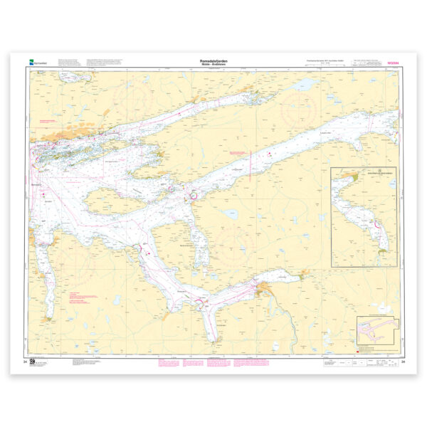 Kartverket - hovedkart 34: Romsdalsfjorden. Molde – Åndalsnes