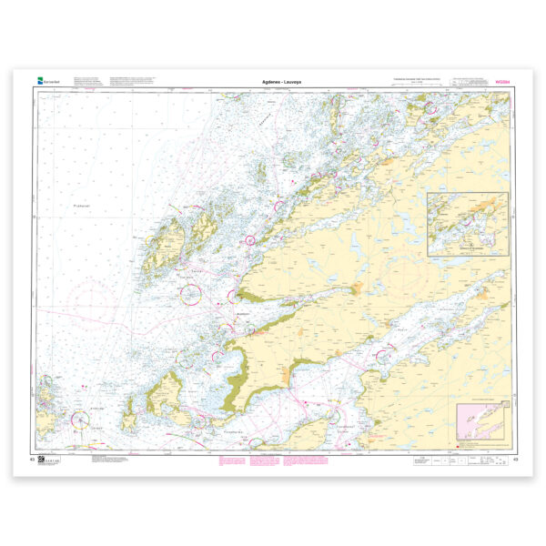Kartverket - hovedkart 43: Agdenes – Lauvøya