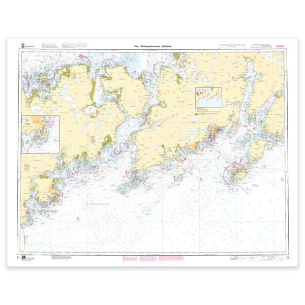 Kartverket - hovedkart 73: Ure – Gimsøystraumen – Svolvær