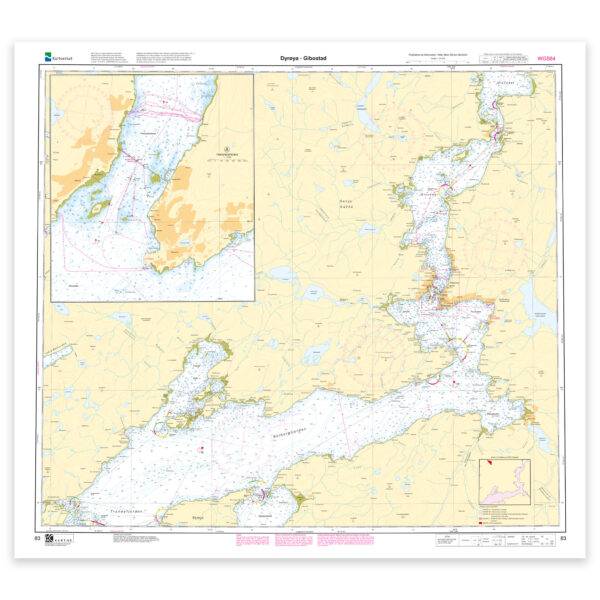 Kartverket - hovedkart 83: Dyrøya – Gibostad