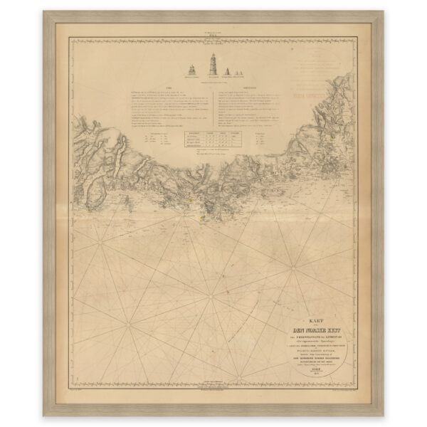 Historisk sjøkart over strekningen Lindesnes Kristiansand - Image 2