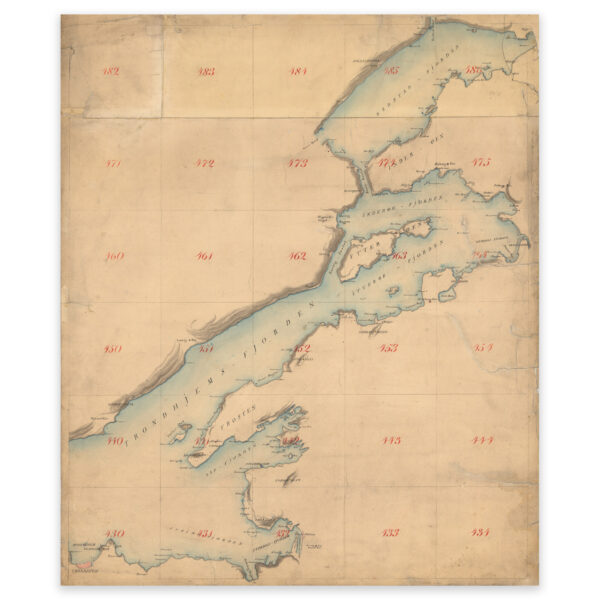 Trondheimsfjorden og Beitstadfjorden 1800
