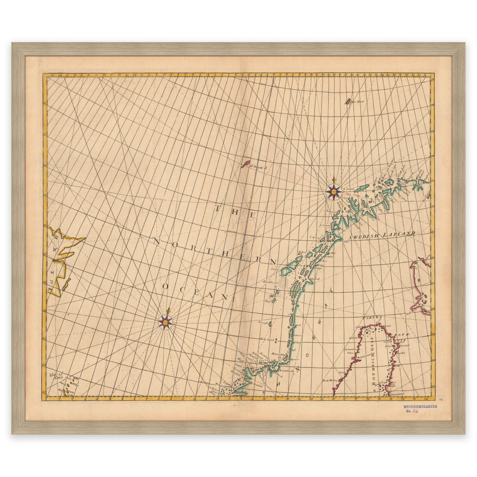 Map of the Norwegian Sea 1728 - Kart.no