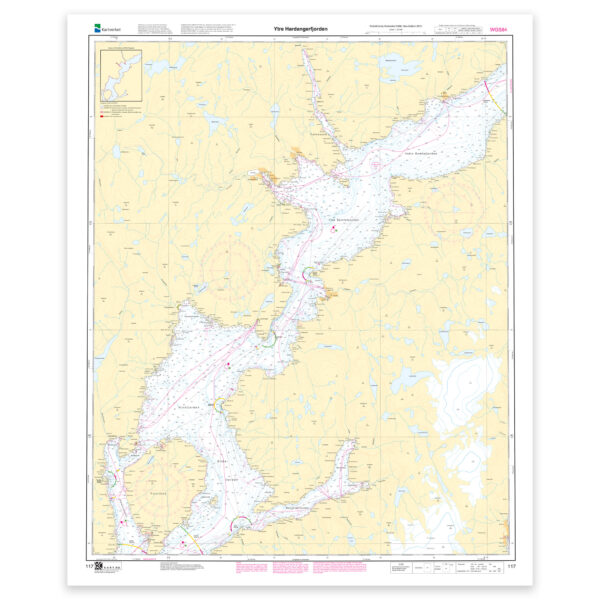 Kartverket – hovedkart 117: Ytre Hardangerfjorden