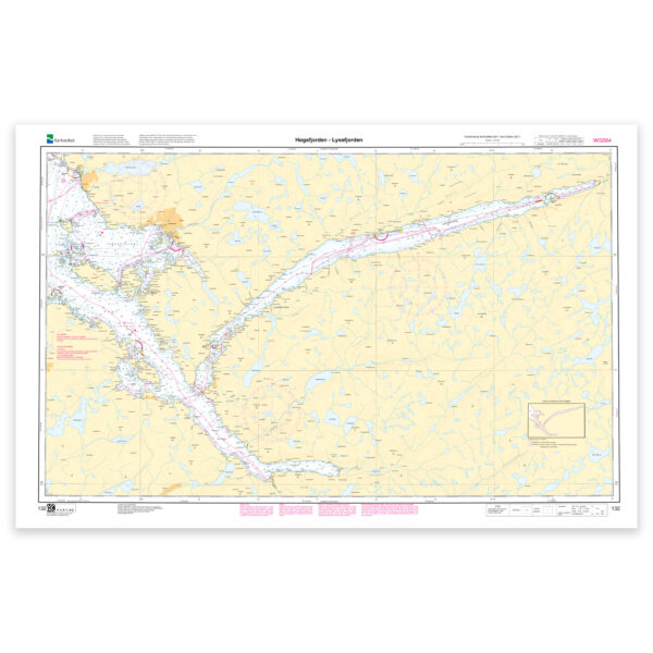 Kartverket – hovedkart 132: Høgsfjorden – Lysefjorden