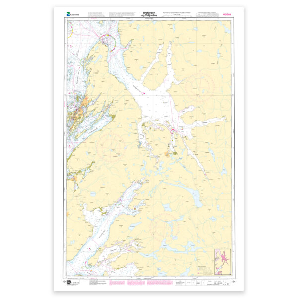 Kartverket – hovedkart 134: Ursfjorden og Velfjorden