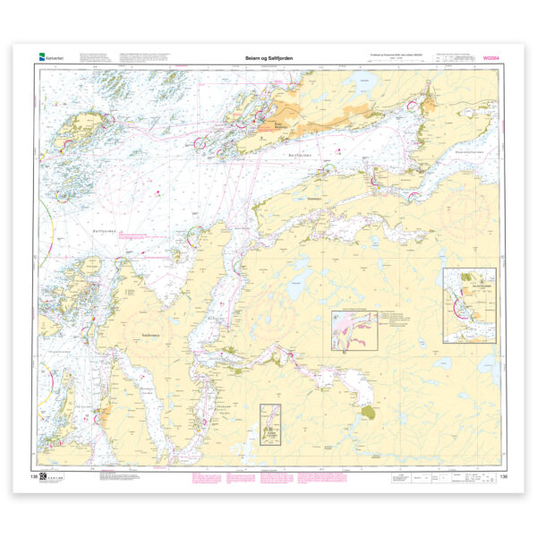 Kartverket – hovedkart 136: Beiarn – Saltfjorden