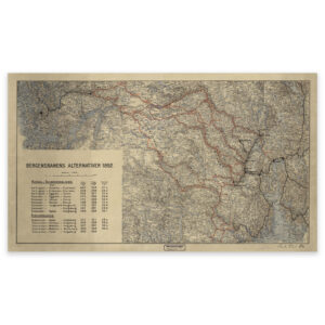 Bergensbanens alternative traséer i 1892