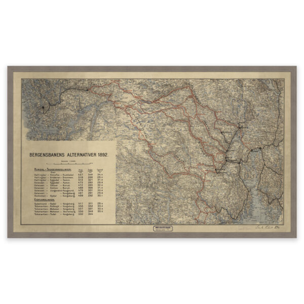 Bergensbanens alternative traséer i 1892 - Image 8