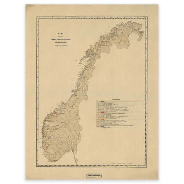 Dampskipsruter med støtte fra Statskassen 1880