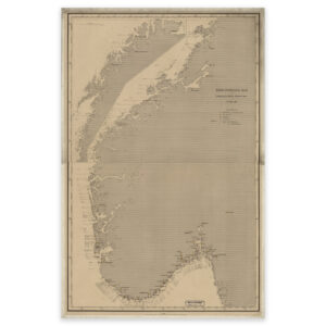 Kart over Tollstasjoner langs kysten 1867