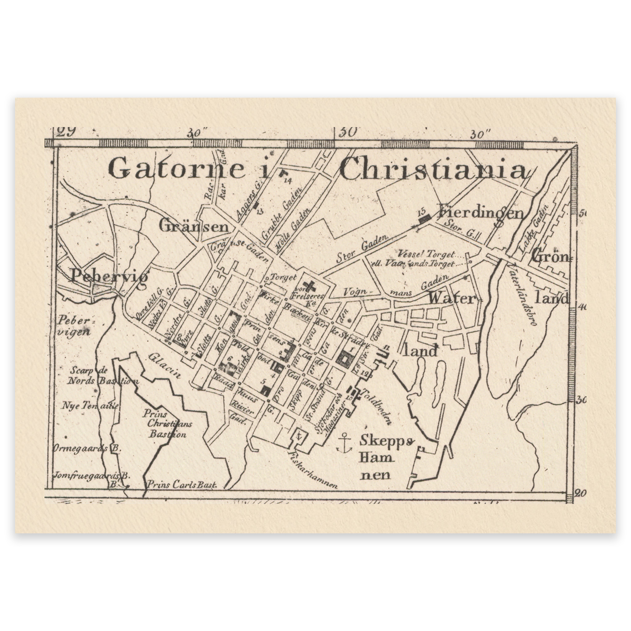 Gatene i Christiania 1816