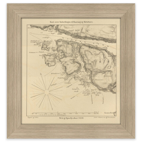 Historisk sjøkart over innseilingen til Rasvåg og Kirkehavn på Hidra - Image 2