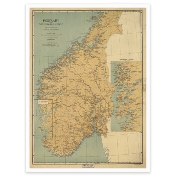 Postkart over Sør-Norge 1914 - Image 4