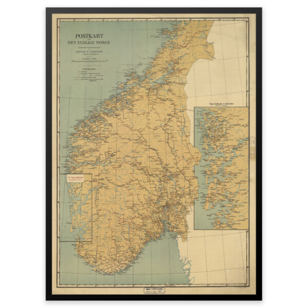 Postkart over Sør-Norge 1914 - Image 3
