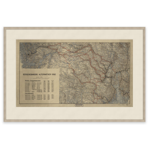 Bergensbanens alternative traséer i 1892 - Image 5