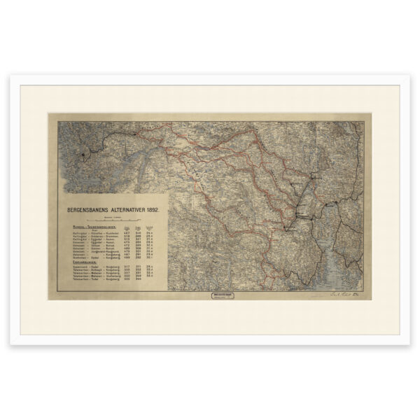 Bergensbanens alternative traséer i 1892 - Image 7