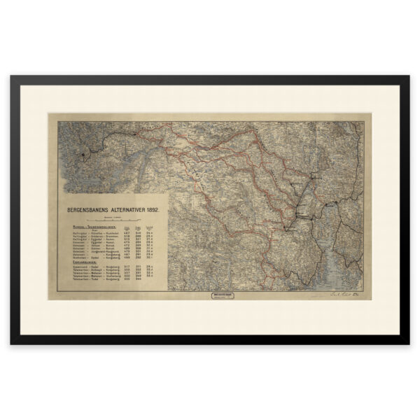 Bergensbanens alternative traséer i 1892 - Image 6