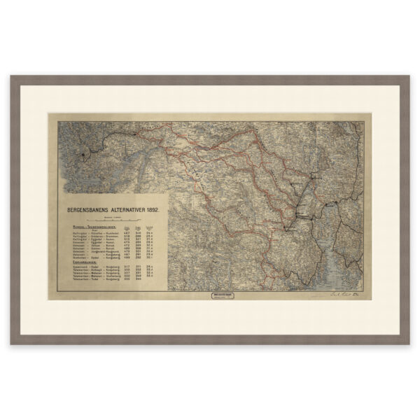 Bergensbanens alternative traséer i 1892 - Image 9