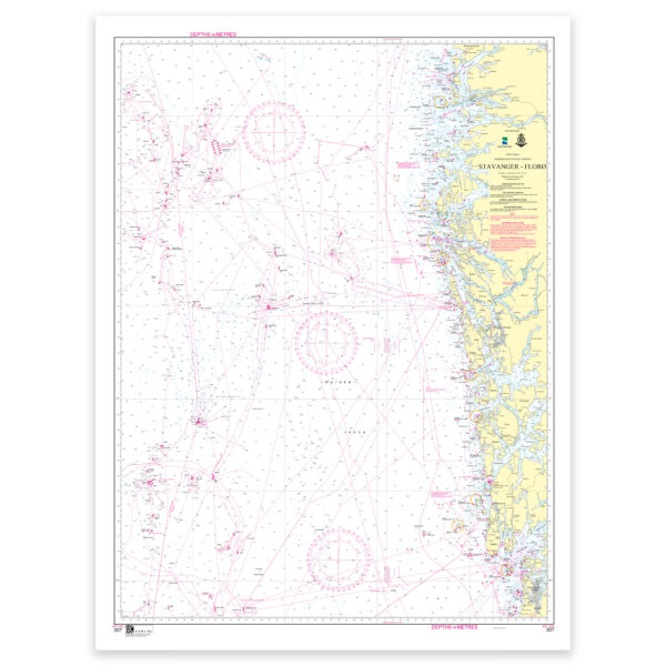 Kartverket - kystkart: 307: INT 1401 / Stavanger – Florø