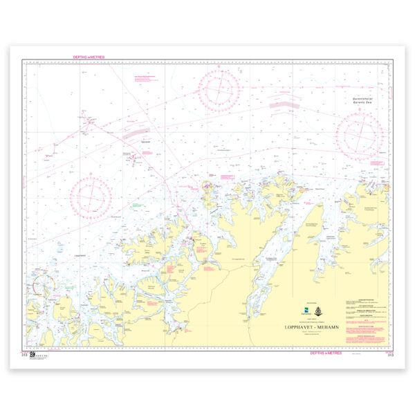 Kartverket - kystkart: 313: INT 915 / Lopphavet – Mehamn