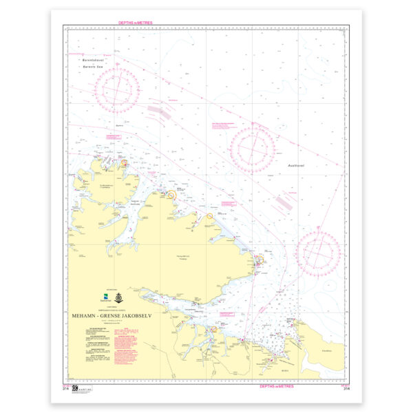 Kartverket - kystkart: 314: INT 915 / Mehamn – Grense Jakobselv
