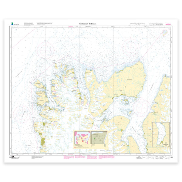 Kartverket – Svalbardkart 521 Femtebreen – Gråhuken