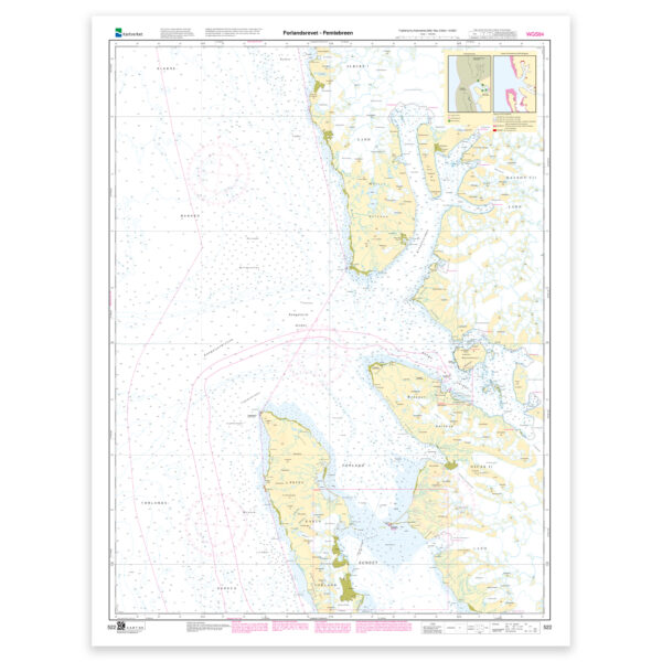 Kartverket – Svalbardkart 522 Forlandsrevet – Femtebreen