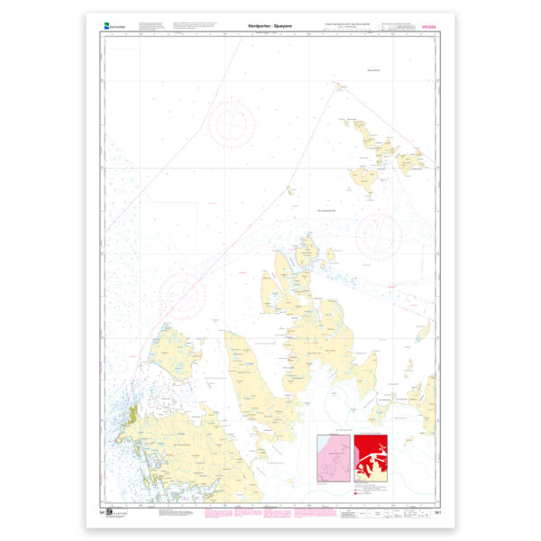 Kartverket – Svalbardkart 541 Nordporten – Sjuøyane