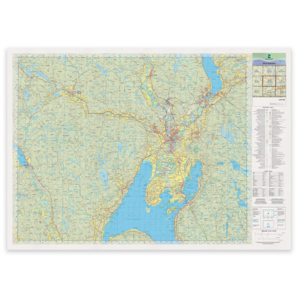Kartverket - landkart (N50): 08-H Hønefoss