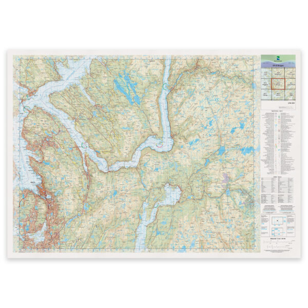 Kartverket - landkart (N50): 09-B Bergen
