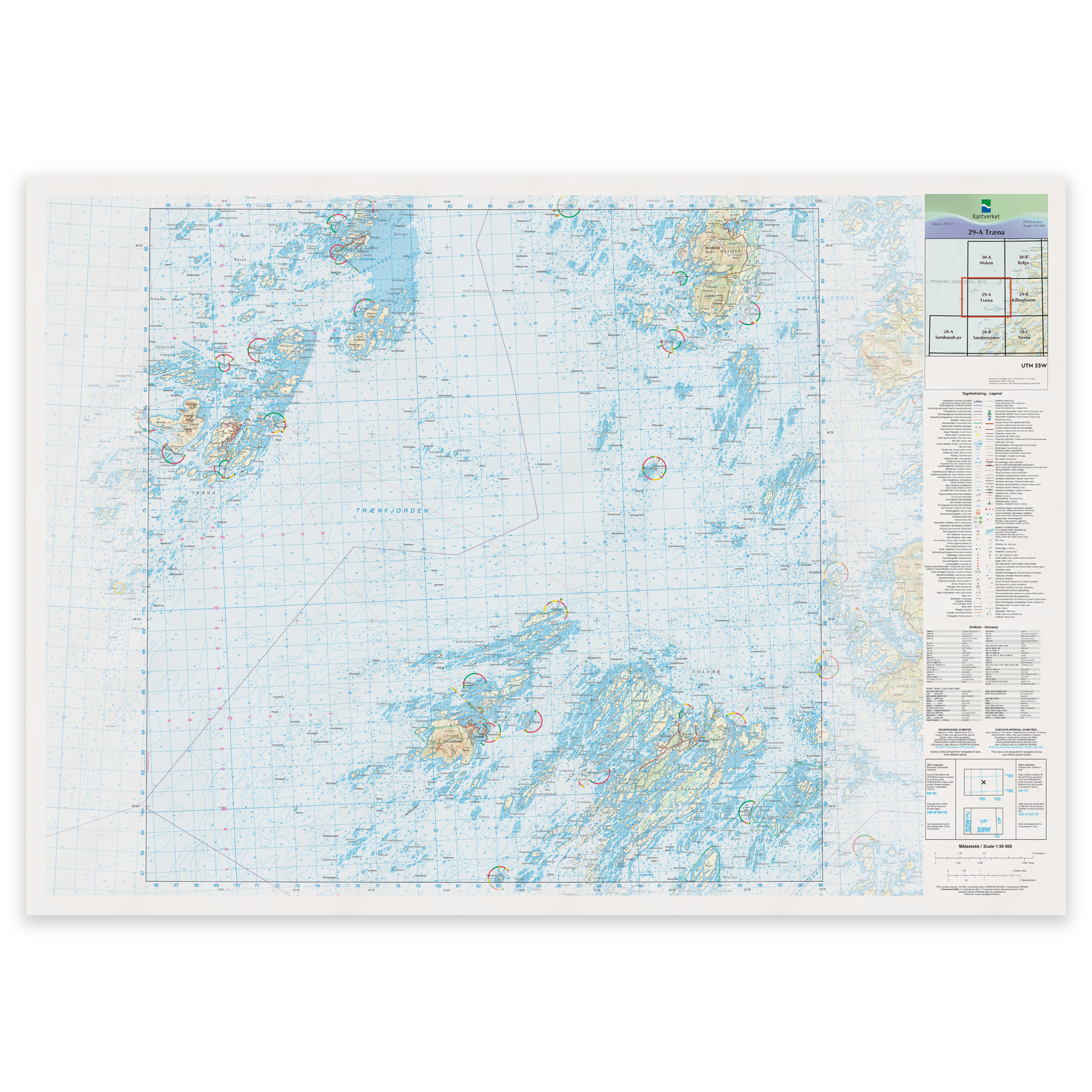 Kartverket - landkart (N50): 29-A Træna