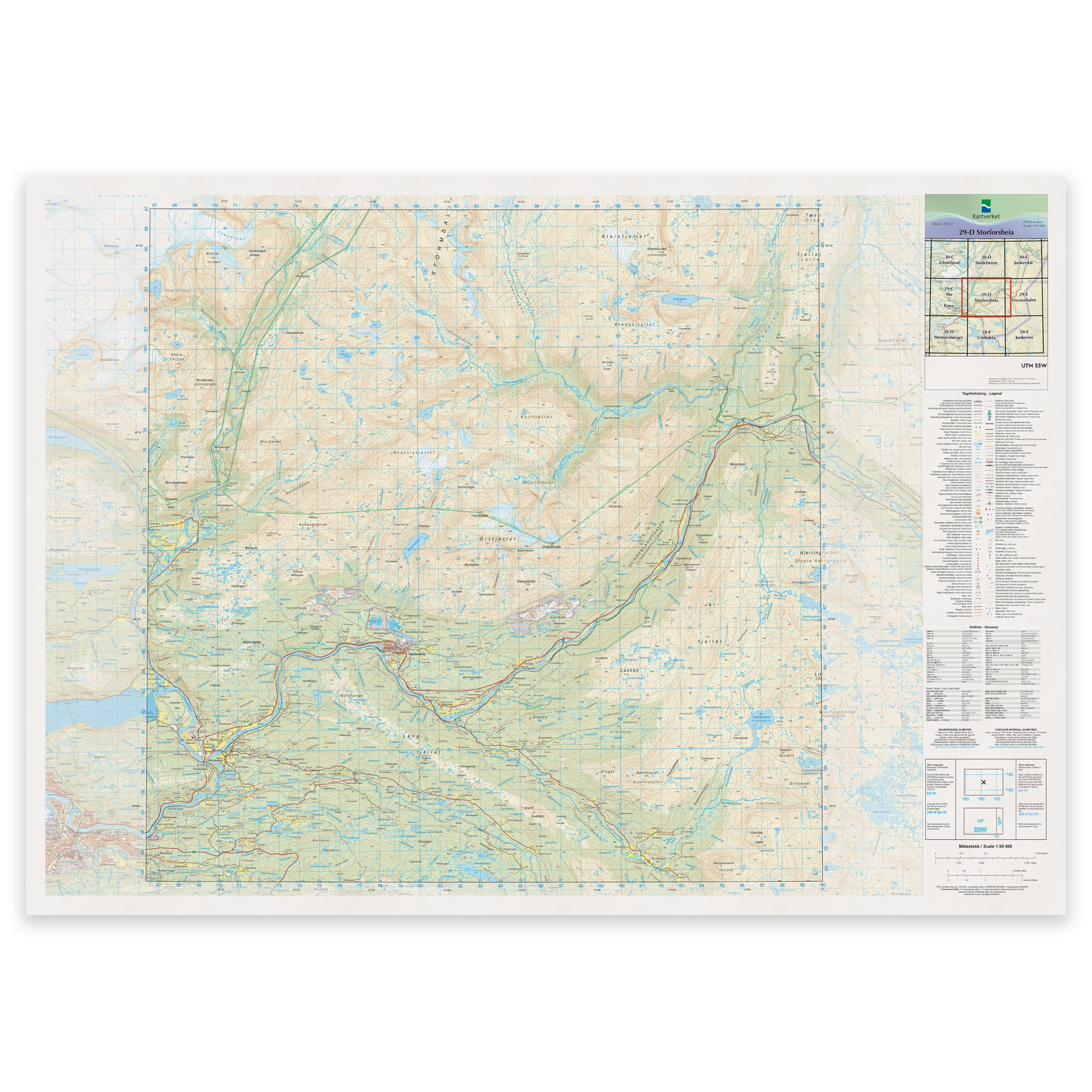 Kartverket - landkart (N50): 29-D Storforsheia