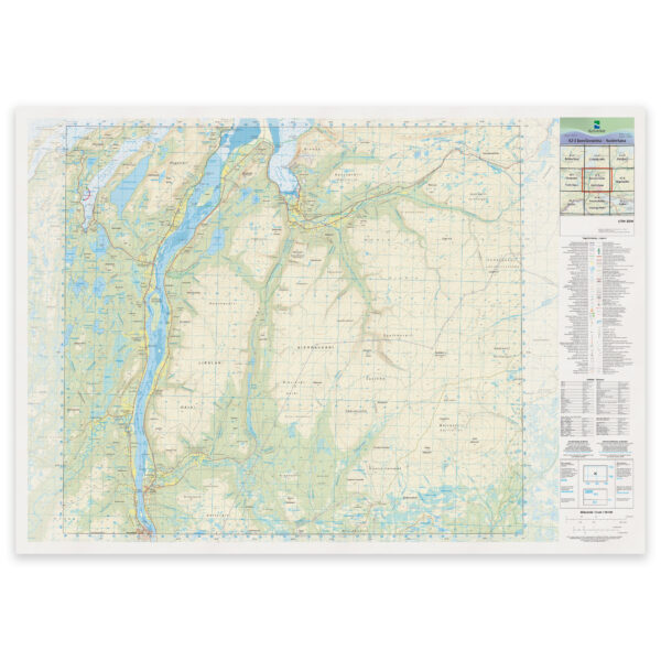 Kartverket - landkart (N50): 42-J Juovlavuotna Austertana