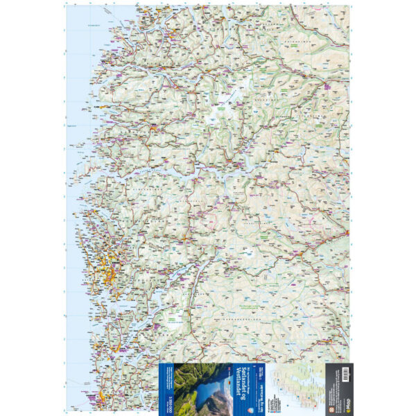 Bil- og turistkart Sør- og Vestlandet 1:350 000 - Image 2