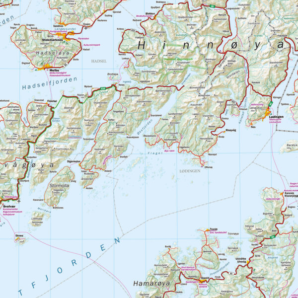 Bil- og turistkart Lofoten 1:250 000 - Image 3