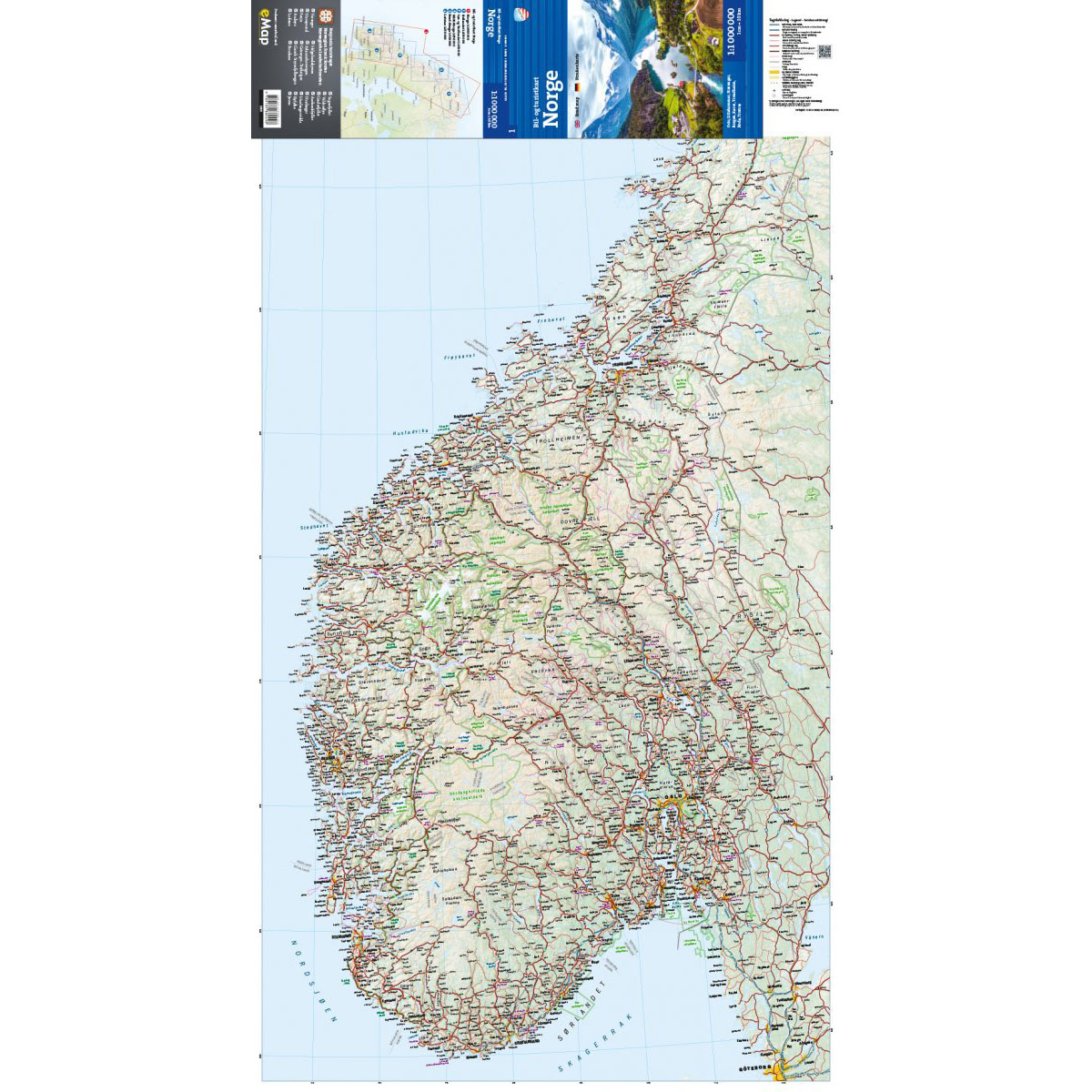 Bil- og turistkart Norge 1:1 mill - Image 2
