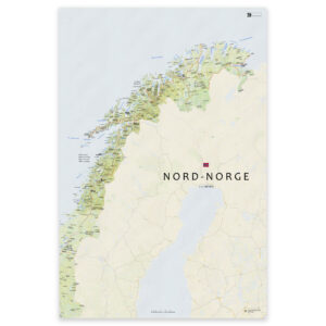 Kart over Nord-Norge 80x120