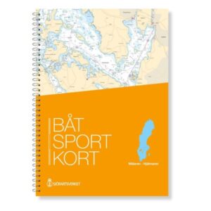 Mockup av svensk båtsportkart Mälaren & Hjälmaren basert på data fra Sjöfartsverket