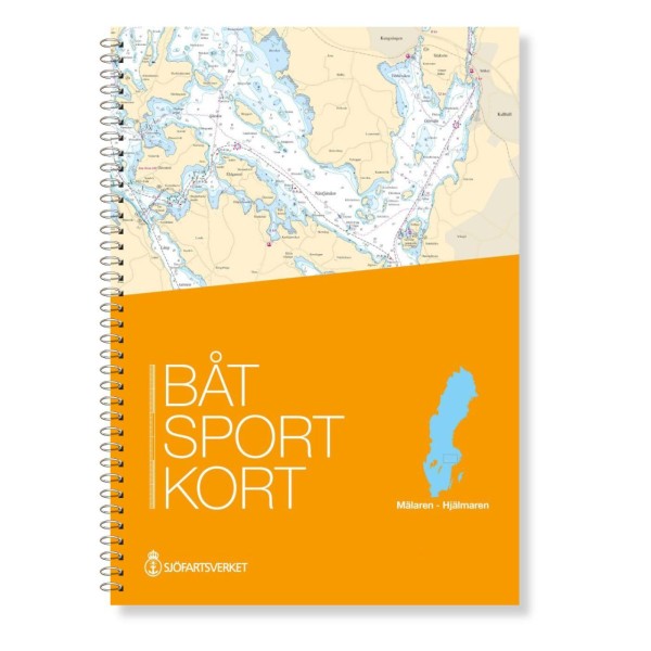 Mockup av svensk båtsportkart Mälaren & Hjälmaren basert på data fra Sjöfartsverket