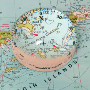 Weems & Plath Crystal Magnifier (4×) med kompassrose for navigasjonskart