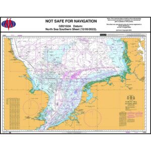 British Admiralty Chart 2182A North Sea Southern Sheet