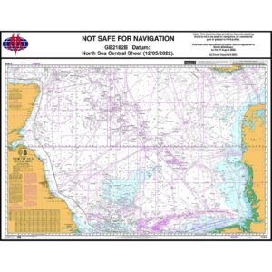 British Admiralty Chart 2182B North Sea Central Sheet