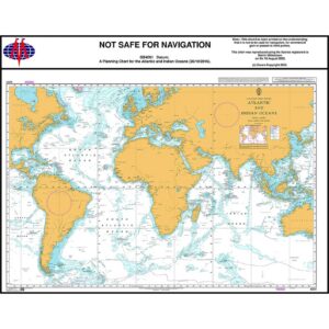British Admiralty Chart 4001 Atlantic and Indian Oceans Planning Chart
