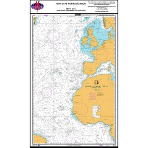 British Admiralty Chart 4014 North Atlantic Ocean Eastern Part