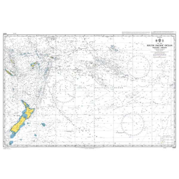 British Admiralty Chart 4061 - South Pacific Ocean - Western Portion