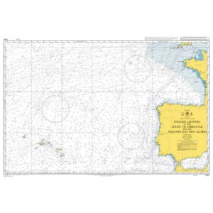 British Admiralty Chart 4103 English Channel to Strait of Gibraltar