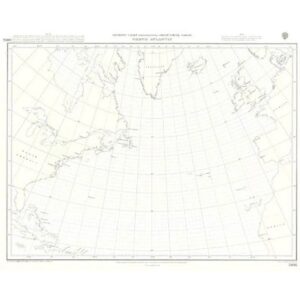 British Admiralty Chart 5095 Gnomonic North Atlantic Ocean